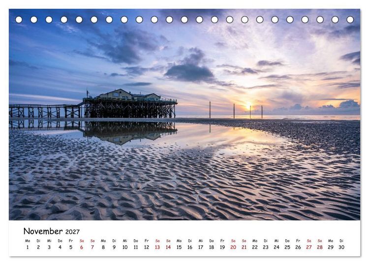 Produktbild: Heimat Entdecken - Nordfriesland (Tischkalender 2027 DIN A5 quer), CALVENDO Monatskalender