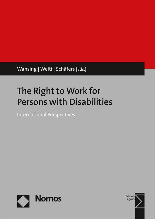 Produktbild: The Right to Work for Persons with Disabilities
