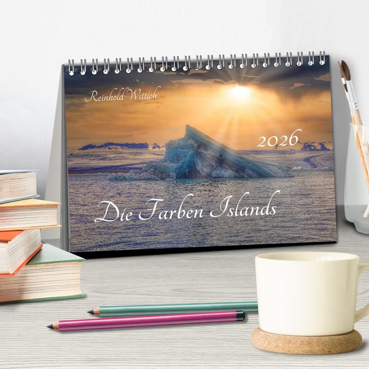 Produktbild: Die Farben Islands (Tischkalender 2026 DIN A5 quer), CALVENDO Monatskalender