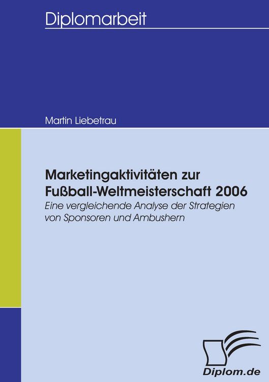Produktbild: Marketingaktivit&auml;ten zur Fu&szlig;ball-Weltmeisterschaft 2006