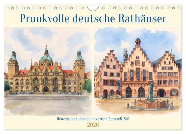 Produktbild: Prunkvolle deutsche Rath&auml;user (Wandkalender 2026 DIN A4 quer), CALVENDO Monatskalender