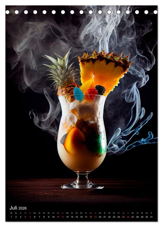 Produktbild: Cocktails - Bew&auml;hrter Genuss neu interpretiert (Tischkalender 2026 DIN A5 hoch), CALVENDO Monatskalender