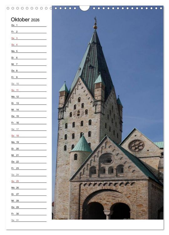 Produktbild: Streifz&uuml;ge durch Paderborn (Wandkalender 2026 DIN A3 hoch), CALVENDO Monatskalender