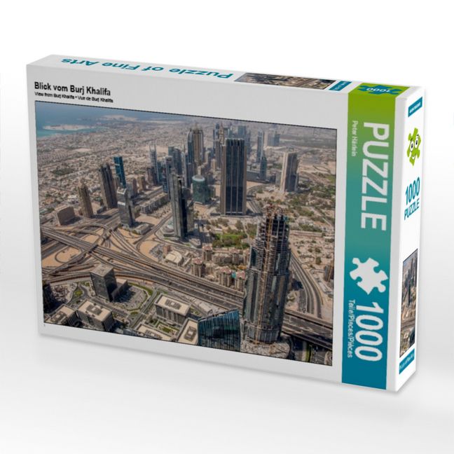Produktbild: CALVENDO Puzzle Blick vom Burj Khalifa | 1000 Teile Lege-Gr&ouml;&szlig;e 64x48cm Foto-Puzzle f&uuml;r gl&uuml;ckliche Stunden