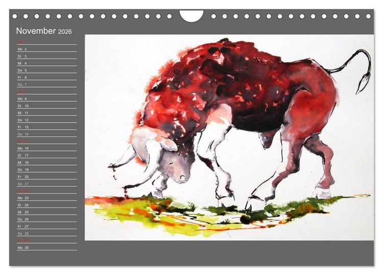 Produktbild: Sternbild Stier (Wandkalender 2026 DIN A4 quer), CALVENDO Monatskalender