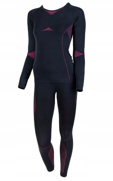 Produktbild: ODLO Set long FUNDAMENTALS PERFORMANCE WARM, dark sapphire - beetroot purple, Gr&ouml;&szlig;e M