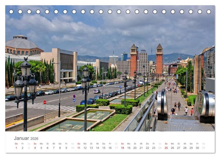 Produktbild: Barcelona im Auge der Kamera (Tischkalender 2026 DIN A5 quer), CALVENDO Monatskalender