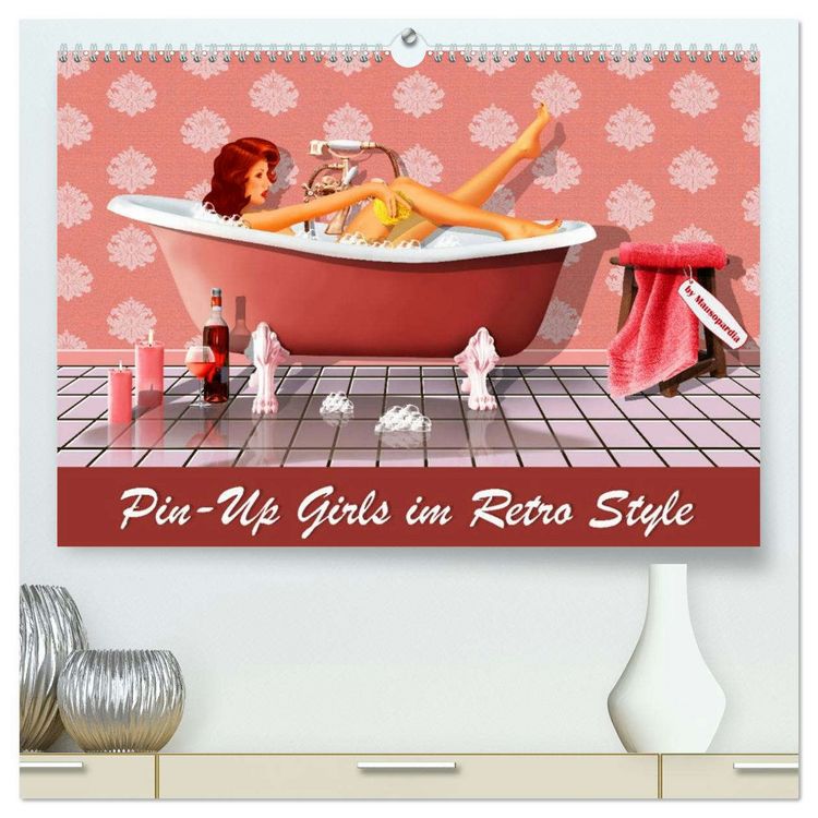 Produktbild: Pin-Up Girls im Retro Style by Mausopardia (hochwertiger Premium Wandkalender 2026 DIN A2 quer), Kunstdruck in Hochglanz