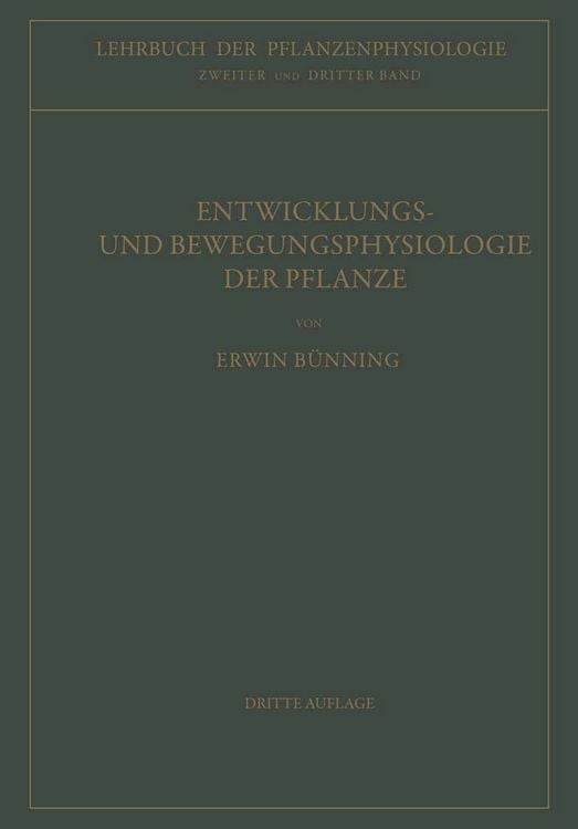 Produktbild: Entwicklungs- und Bewegungsphysiologie der Pflanze