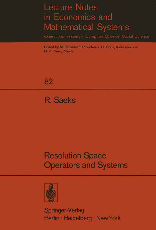 Produktbild: Resolution Space, Operators and Systems