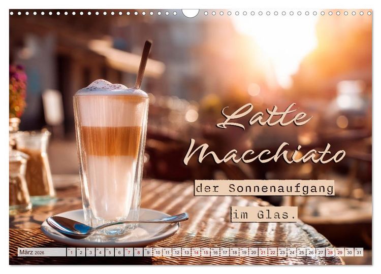Produktbild: Kaffeemagie - Ein Jahr voller Genussmomente (Wandkalender 2026 DIN A3 quer), CALVENDO Monatskalender