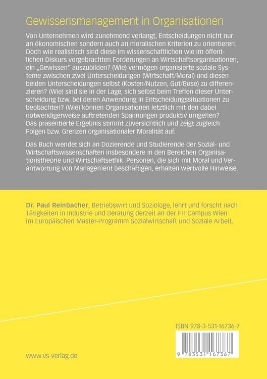 Produktbild: Gewissensmanagement in Organisationen