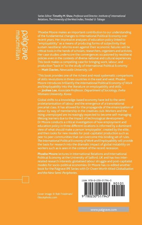 Produktbild: The International Political Economy of Work and Employability