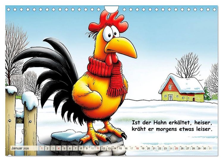 Produktbild: Bauernregeln, unsinnig und am&uuml;sant (Wandkalender 2026 DIN A4 quer), CALVENDO Monatskalender
