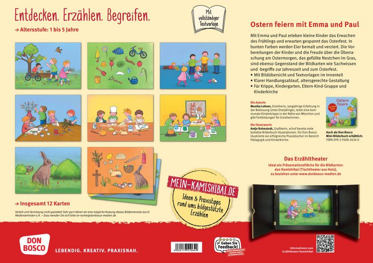 Produktbild: Ostern feiern mit Emma und Paul. Kamishibai Bildkartenset.