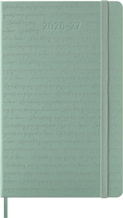 Produktbild: Moleskine 18 Monate Wochen Notizkalender 2026/2027, L/A5, 1 Wo = 1 Seite, rechts linierte Seite, fester Einband, Salbeigr&uuml;n