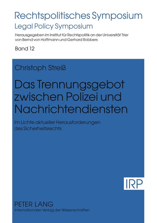 Produktbild: Das Trennungsgebot zwischen Polizei und Nachrichtendiensten