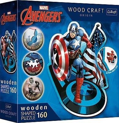 Produktbild: Holz Puzzle 160 Marvel Avengers - Captain America