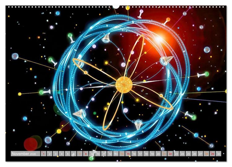 Produktbild: Quantenmechanik von Bits zu Qubits (Wandkalender 2026 DIN A2 quer), CALVENDO Monatskalender