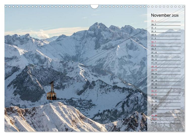 Produktbild: Das Oberstdorfer Allg&auml;u (Wandkalender 2026 DIN A3 quer), CALVENDO Monatskalender