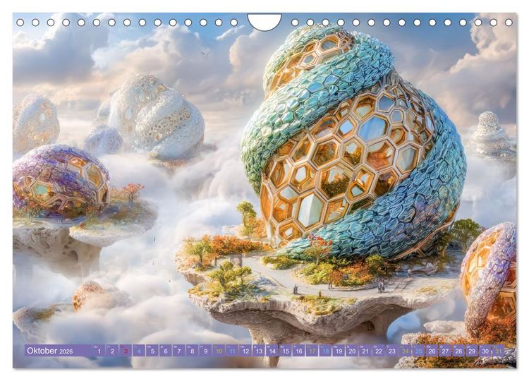 Produktbild: Surreale wunderliche Landschaften - Kreativwerke (Wandkalender 2026 DIN A4 quer), CALVENDO Monatskalender