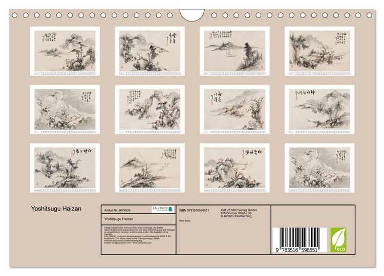 Produktbild: Yoshitsugu Haizan (Wandkalender 2026 DIN A4 quer), CALVENDO Monatskalender