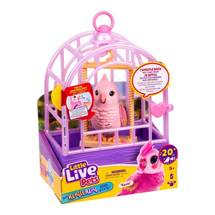 Produktbild: Moose Toys 300333 - Little Live Pets: My Really Real Bird Rosie+ Cage, Interaktiver Vogel mit K&auml;fig