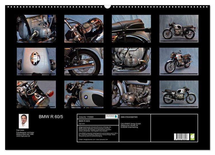 Produktbild: BMW R 60/5 (Wandkalender 2025 DIN A2 quer), CALVENDO Monatskalender