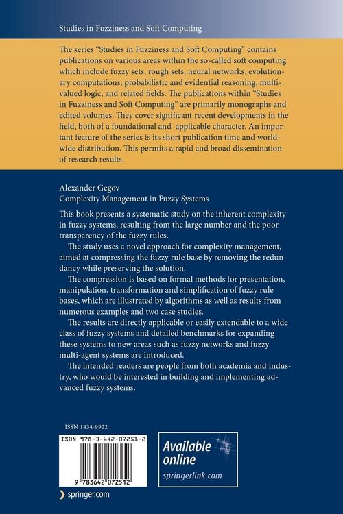 Produktbild: Complexity Management in Fuzzy Systems