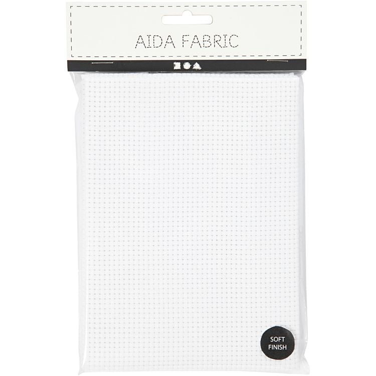 Produktbild: Creativ Company Aida-Stoff, Gr&ouml;&szlig;e 50x50 cm, 35 K&auml;stchen pro 10 cm, wei&szlig;, 1 Stk
