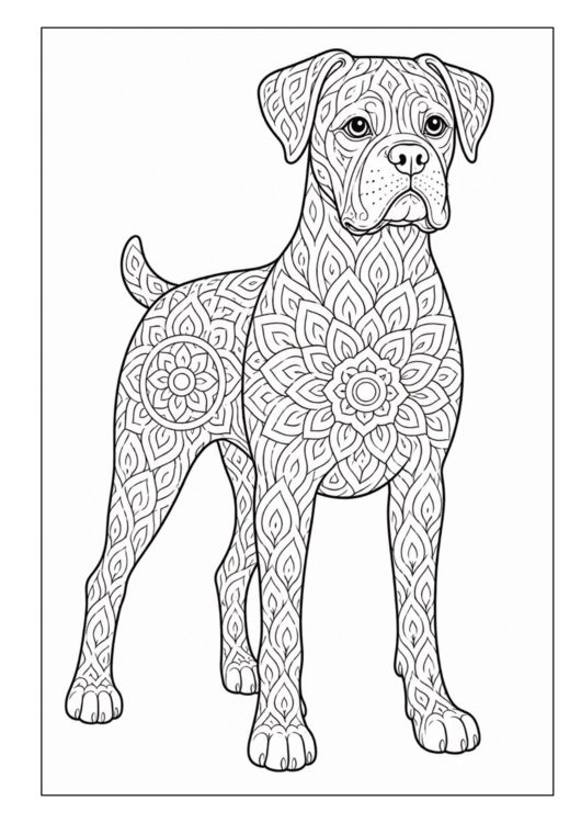 Produktbild: Mandala Malbuch Hunde f&uuml;r Kinder ab 8 Jahren mit 50 sch&ouml;nen Ausmalbildern