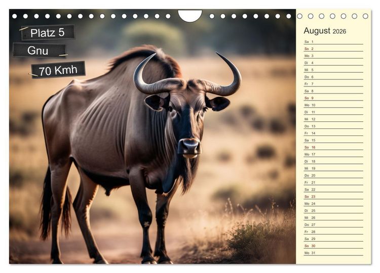 Produktbild: Wer rennt am schnellsten? (Wandkalender 2026 DIN A4 quer), CALVENDO Monatskalender