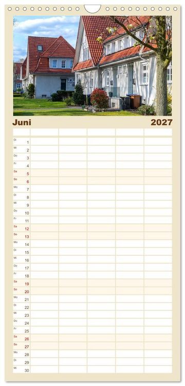 Produktbild: Familienplaner 2027 - Bottroper Stadtansichten mit 5 Spalten (Wandkalender, 21 x 45 cm) CALVENDO
