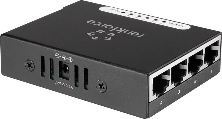 Produktbild: Renkforce RF-4451433 RF-4451433 Netzwerk Switch 5 Port 100MBit/s USB-Stromversorgung
