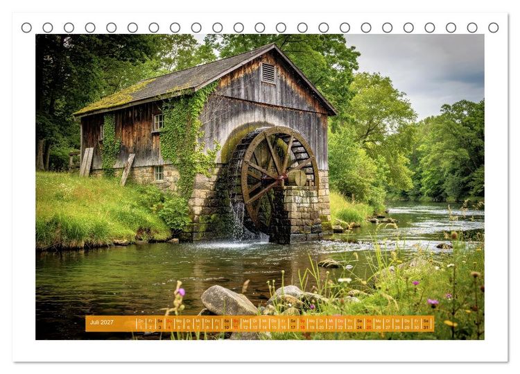 Produktbild: Natur und Wasserm&uuml;hlen (Tischkalender 2027 DIN A5 quer), CALVENDO Monatskalender