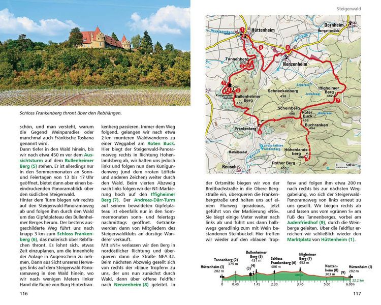 Produktbild: ROTHER Wanderbuch Fr&auml;nkische Wanderberge - Die sch&ouml;nsten Touren