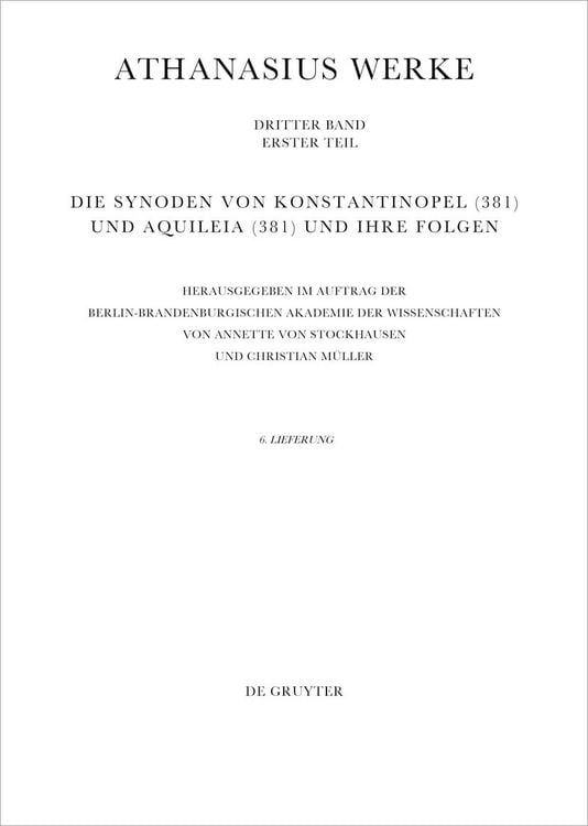 Bild vom Artikel Die Synoden von Konstantinopel (381) und Aquileia (381) und ihre Folgen vom Autor Annette Stockhausen
