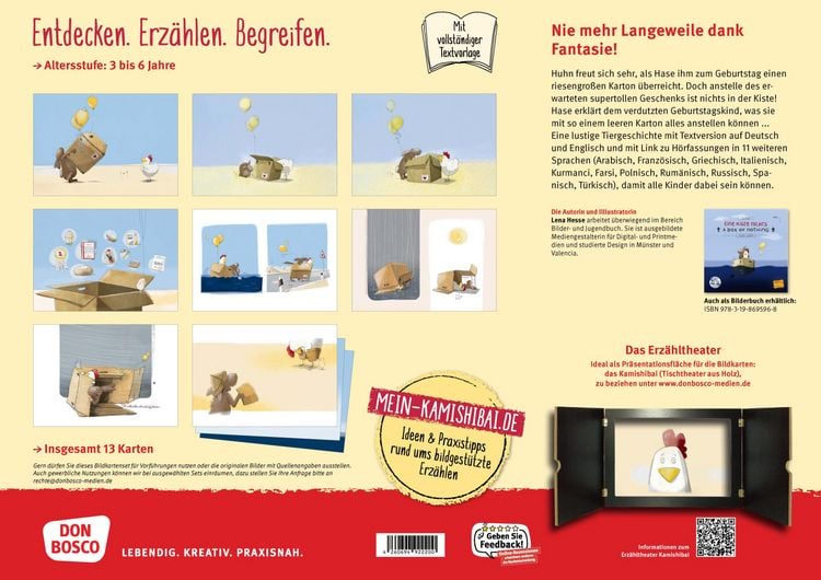 Produktbild: Eine Kiste Nichts. A Box of Nothing. Kamishibai Bildkartenset