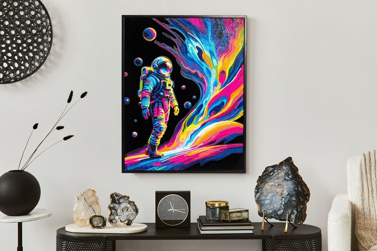 Produktbild: DIAMOND DOTZ - Diamond Painting Neon Astronaut Weltall