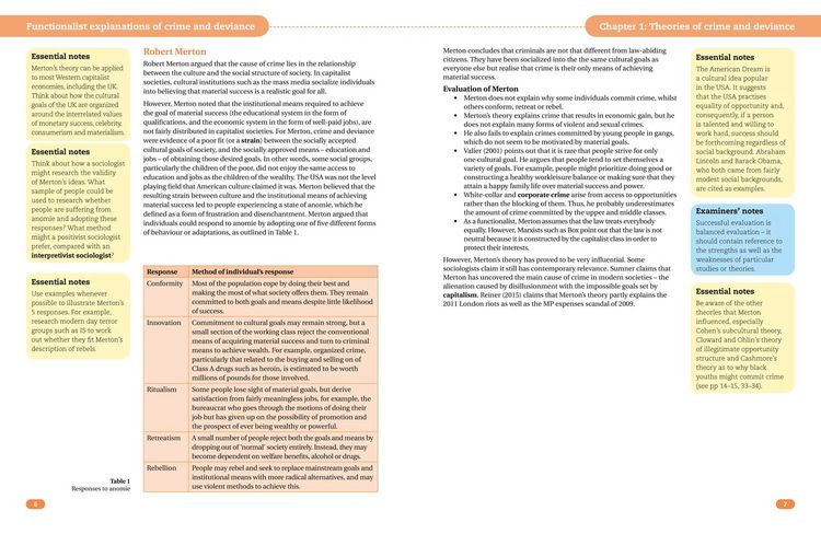 Produktbild: AQA A Level Sociology Crime and Deviance with Theory and Methods