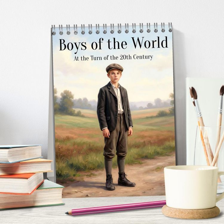Produktbild: Boys of the World &ndash; At the Turn of the 20th Century (Desk Calendar 2027 DIN A5 portrait), CALVENDO 12 Month DeskCalendar