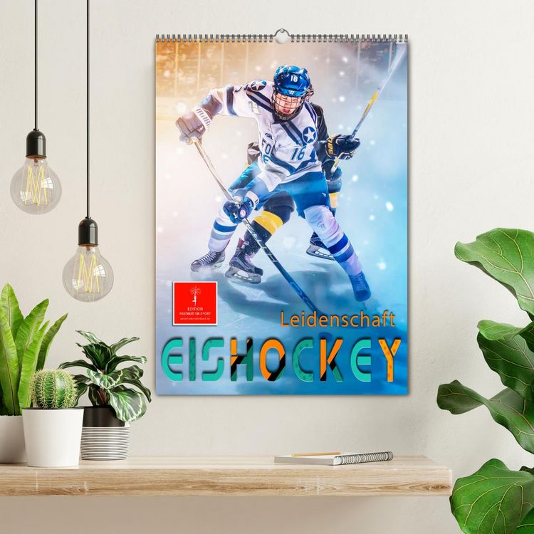 Produktbild: Eishockey Leidenschaft (Wandkalender 2026 DIN A2 hoch), CALVENDO Monatskalender