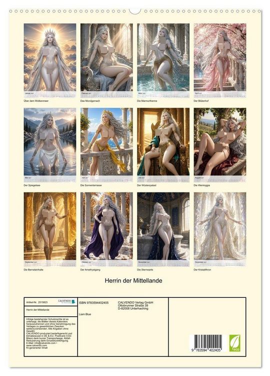 Produktbild: Herrin der Mittellande (hochwertiger Premium Wandkalender 2027 DIN A2 hoch), Kunstdruck in Hochglanz