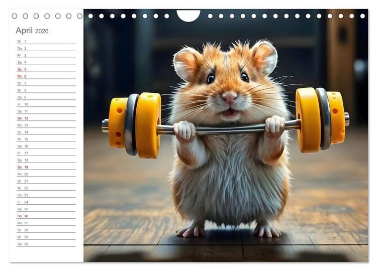 Produktbild: Hamster Olympiade - Der flauschigste Wettkampf des Jahres (Wandkalender 2026 DIN A4 quer), CALVENDO Monatskalender