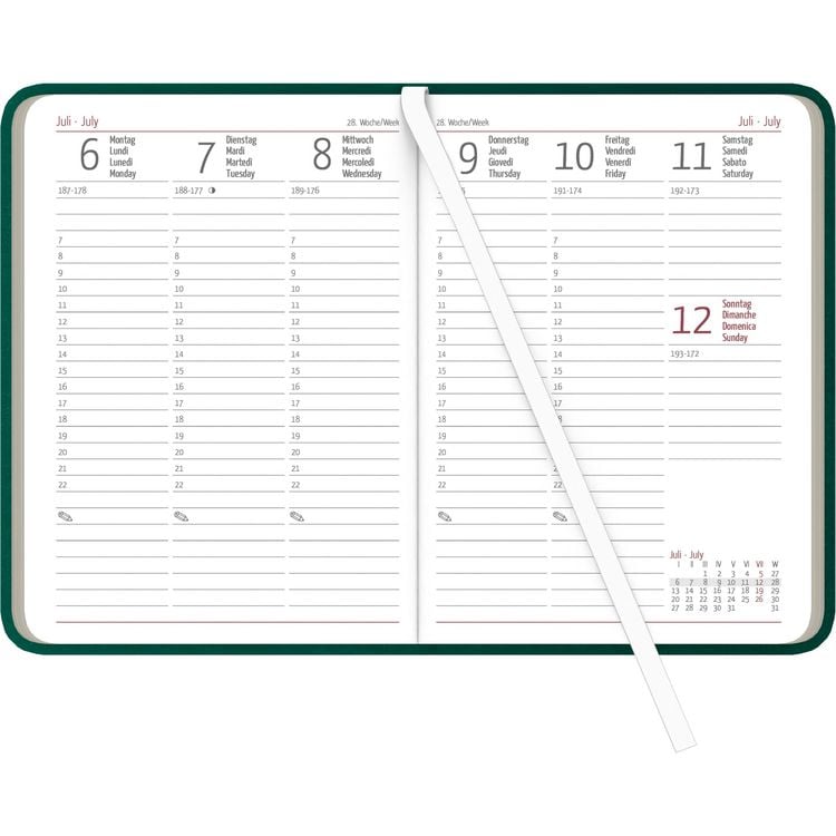 Produktbild: Wochen-Minitimer Nature Line Forest 2026 - Taschen-Kalender A6 - 1 Woche 2 Seiten - 192 Seiten - Umwelt-Kalender - mit Hardcover - Alpha Edition