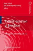 Produktbild: Pattern Formation at Interfaces
