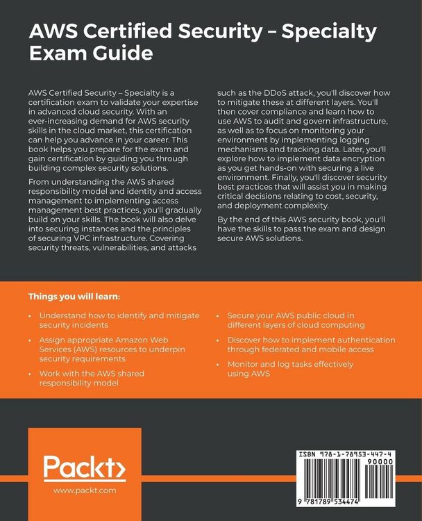 Produktbild: AWS Certified Security - Specialty Exam Guide
