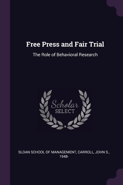 Produktbild: Free Press and Fair Trial