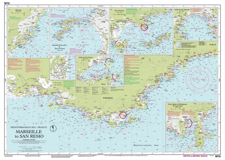 Produktbild: M15 Marseille to San Remo, Imray Chart