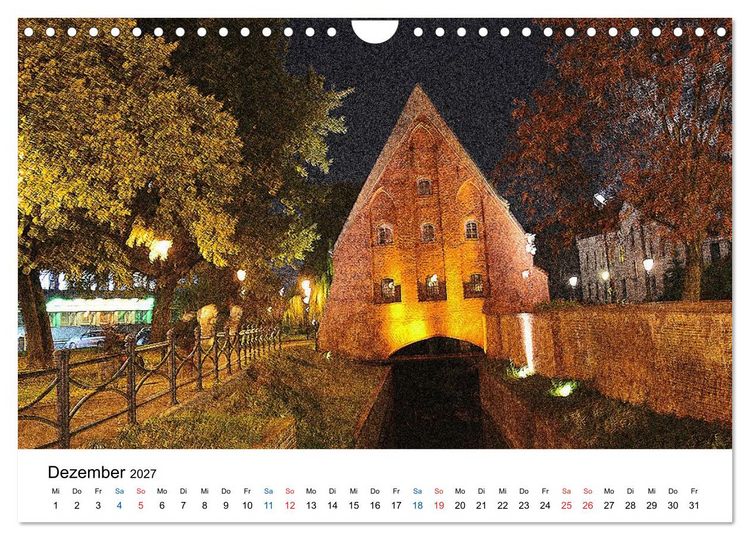 Produktbild: Das alte Danzig - Ein Stadtbummel am Abend (Wandkalender 2027 DIN A4 quer), CALVENDO Monatskalender